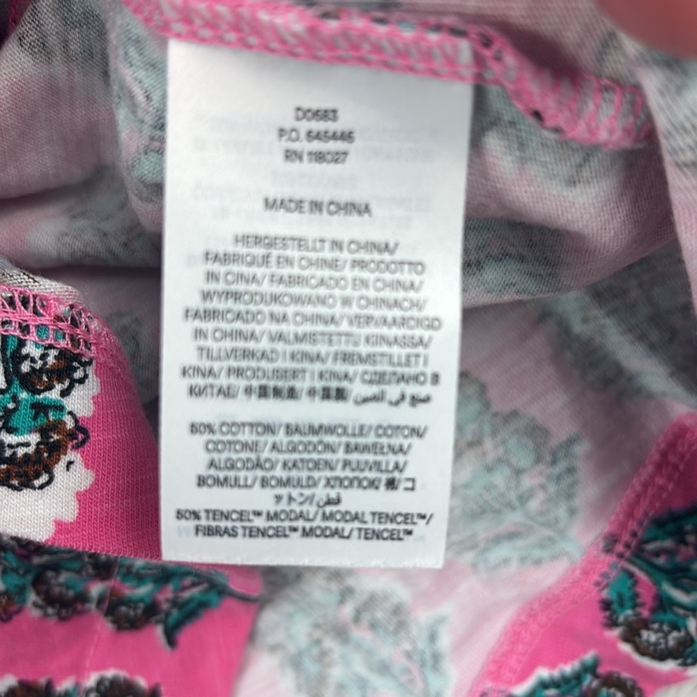 Boden Swing Jersey Dress Pink Artisan Bloom Sleeveless  Women 16-18 NO WAIST TIE - Picture 8 of 13